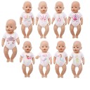 Oblettino bianco per bambole con stampa 1