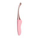 Oboustranný vibrátor 17,5x2,5 cm se dvěma odlišnými konci a ergonomickou vroubkovanou rukojetí diskrétní balení 4