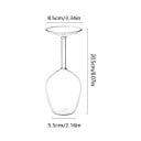 Obrátená sklenica na víno 375 ml 5,5 x 20,5 x 8,5 cm Vtipná dizajnová pohárik na víno originálny darček dekorácia do reštaurácie 5