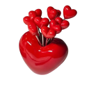 Obstgabeln 10 Stück 9 cm aus Edelstahl Rote Gabeln mit Herzförmigem Halter Dessertgabeln für Kuchen, Obst und Snacks 2