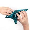 Ocarină ceramică 12 orificii Acordaj Alto C Lungime 19,5 cm Cu șnur pentru gât și husă Instrument muzical pentru începători 7