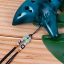 Ocarina de cerâmica 12 buracos Afinação Alto C Comprimento 19,5 cm Com cordão para o pescoço e estojo Instrumento musical para iniciantes 8