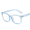 Occhiali con filtro per luce blu per computer e mobile Montatura in plastica quadrata Stanghette larghe Lenti trasparenti Rivetti decorativi 15