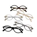 Occhiali da donna retro ovali con filtro per luce blu Diottria -2,50 Occhiali eleganti per la vista a distanza materiale PC Accessorio di moda elegante 1