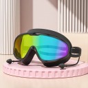 Occhiali da nuoto all'aperto con tappi per le orecchie Vetro arcobaleno Occhiali da nuoto in silicone impermeabili per piscina mare e acque 2