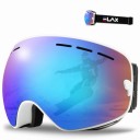Occhiali da sci con effetto specchiato Occhiali per sci e snowboard con protezione UV400 per uomini e donne Occhiali da sci per casco 2