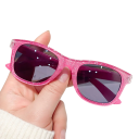 Occhiali da sole per bambini 12,8 x 4 cm Occhiali quadrati lucidi per bambini Montature scintillanti alla moda Occhiali moderni per bambini per l'estate, gite e parchi giochi 2