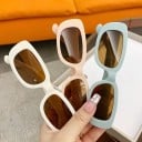 Occhiali da sole per bambini con montatura rettangolare Lenti marroni 128 x 36 mm Occhiali alla moda per ragazzi e ragazze Protezione UV 2