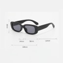 Occhiali da sole per bambini con montatura rettangolare Lenti nere 128 x 36 mm Occhiali alla moda per ragazzi e ragazze Protezione UV 2
