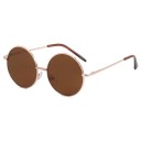Occhiali da sole rotondi per bambini 122 x 50 mm Montatura in metallo Occhiali retro alla moda per bambini Montatura in metallo leggera 6