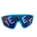 Occhiali da sole sportivi in plastica per bambini 13 x 5 x 13 cm Occhiali con scritta YEET protezione UV Occhiali alla moda per ragazzi e ragazze per l'estate 1