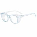 Occhiali protettivi 147 mm telaio in PC 26 g trasparenti antiappannamento protezione contro la luce blu con coperture laterali 4