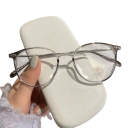 Occhiali rotondi da lontano diottrie -4,00 Stanghette in titanio Montatura in plastica Filtro della luce blu Design unisex elegante Protezione degli occhi e stile 4