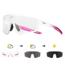 Occhiali sportivi fotochromatici UV400 con lenti oscuranti montatura bicolore occhiali da ciclismo e corsa 2