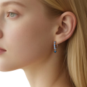 Oceaanoorbellen in de vorm van een hart van 925 sterling zilver voor vrouwen Mode sieraden ideale verjaardagscadeaus voor zeeliefhebbers 2