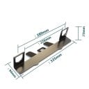 Ocelová kotevná konzola pre detskú autosedačku do vozidiel bez ISOFIX pevné aj popruhové kotvenie rozteč 28 cm oceľ čierna 33,5 x 9,4 x 7,3 cm 2