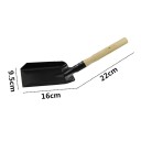 Ocelová lopata na popel 22x16x9,5 cm Železná lopatka s dřevěnou rukojetí Nástroj na čištění krbu Příslušenství ke kamnům a hořákům na dřevo 2