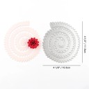 Ocelová spirálová vyrezávacia šablóna kvetina špicaté okvetné lístky 10,5×11,5 cm cutting dies pre papierové dekorácie 2