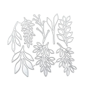 Oceľová vyrezávacia šablóna listy 10,7 x 10 cm kovová cutting dies sada rôznych tvarov listov pre scrapbooking výrobu prianí dekorácií 1