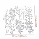 Oceľová vyrezávacia šablóna listy 10,7 x 10 cm kovová cutting dies sada rôznych tvarov listov pre scrapbooking výrobu prianí dekorácií 2