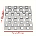 Ocelová vyrezávacia šablóna šachovnicový vzor 8 x 8 cm kovová cutting dies štvorcová mriežka pre scrapbooking výrobu prianí dekorácií 2