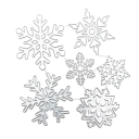 Oceľová vyrezávacia šablóna snehovej vločky 9,8 x 9,4 cm kovová vyrezávacia šablóna detailné vzory pre scrapbooking výrobu prianí dekorácií 1