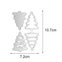 Ocelová vyřezávacia šablóna vianočný stromček 7,2×10,7 cm kovová šablóna stromček na scrapbooking výrobu prianí 2