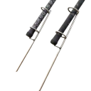 Ocelový držák rybářského prutu 37 cm zapichovací stojan kovový stříbrný pevná opora prutu pro rybaření na břehu 3