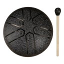 Ocelový jazýčkový buben 75×75 mm 6 tónů Mini handpan meditační nástroj Dešťový buben pro jógu Relaxaci Venkovní hraní Jedinečný dárek 1