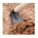 Ocelowa motyka do grządek kuta szeroka powierzchnia robocza 16,5 x 9,5 x 9,5 cm czarna narzędzie do pielenia, kopania i przygotowania gleby 2
