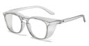 Ochelari de protecție cu lentile de 50 mm, lățime 143 mm, împotriva aburirii, cu protecții laterale, protecție împotriva luminii albastre 6