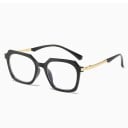 Ochelari de protecție împotriva luminii albastre pentru computer Rame din plastic accentuate cu formă geometrică Brațe metalice de culoare 1