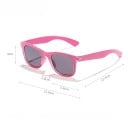 Ochelari de soare pentru copii 12,8 x 4 cm Ochelari pătrați lucioși pentru copii Ochelari cu rame strălucitoare moderni pentru copii 5