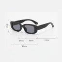 Ochelari de soare pentru copii Cadru dreptunghiular Lentile negre 128 x 36 mm Ochelari stilati pentru băieți și fete Protecție UV Cadru ușor 2