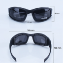 Ochelari de soare polarizați negri UV400 Lățime 14,6 cm Înălțime 4,6 cm Lungime brațe 16,8 cm Brațe înlocuibile Bandă de susținere reglabilă 5