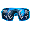 Ochelari de soare sport din plastic pentru bărbați, 14 x 6 x 14 cm, ochelari eleganți cu protecție UV, cu inscripție pe branșe, pentru activități recreative și sportive 3