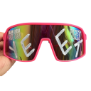 Ochelari de soare sport din plastic pentru bărbați, 14 x 6 x 14 cm, ochelari eleganți cu protecție UV, cu inscripție pe branșe, pentru activități recreative și sportive 4