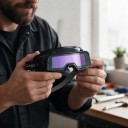 Ochelari de sudură automati TX-R00 Filtru 9 x 3,4 cm Întunecare DIN9 până la DIN13 Alimentare solară Material PP Negru Pentru sudare 6