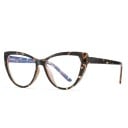 Ochelari împotriva luminii albastre pentru computer și mobil Cadru din plastic în formă de ochi de pisică cu colțuri ridicate Lentile 5