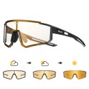 Ochelari sportivi fotochromatici UV400 cu lentile întunecate, rame bicolore, ochelari de ciclism și alergare 7