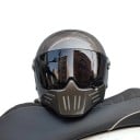 Ochranná motocyklistická integrálna helma s okuliarmi Uzavretá s tmavým zorníkom Odolná ABS škrupina Na motorku skúter aj chopper 5