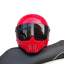 Ochranná motocyklistická integrální helma s brýlemi Uzavřená s tmavým zorníkem Odolná ABS skořepina Na motorku skútr i chopper 1