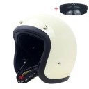 Ochranná motocyklová helma s brýlemi Otevřená s měkkým lemováním Odolná ABS skořepina Unisex pro motorku skútr moped i chopper 3