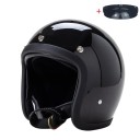 Ochranná motocyklová helma s brýlemi Otevřená s měkkým lemováním Odolná ABS skořepina Unisex pro motorku skútr moped i chopper 6