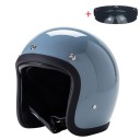 Ochranná motocyklová helma s brýlemi Otevřená s měkkým lemováním Odolná ABS skořepina Unisex pro motorku skútr moped i chopper 2