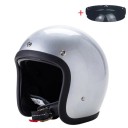 Ochranná motocyklová helma s brýlemi Otevřená s měkkým lemováním Odolná ABS skořepina Unisex pro motorku skútr moped i chopper 8