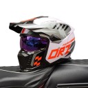 Ochranná motocyklová integrální helma Sklopný zorník a kšilt proti slunci Odolná ABS skořepina Pro motorku enduro 3