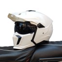 Ochranná motocyklová integrální helma Sklopný zorník a kšilt proti slunci Odolná ABS skořepina Pro motorku enduro skútr i čtyřkolku 2