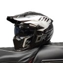 Ochranná motocyklová integrální helma Sklopný zorník a kšilt proti slunci Odolná ABS skořepina Pro motorku enduro skútr i čtyřkolku 4