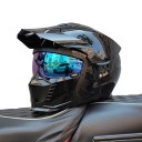 Ochranná motocyklová integrální helma Sklopný zorník a kšilt proti slunci Odolná ABS skořepina Pro motorku enduro skútr i čtyřkolku 2